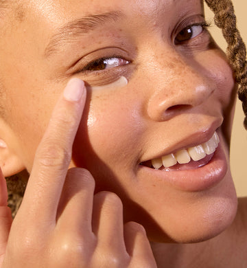 Softened fine lines, after using Acure's Eye balm