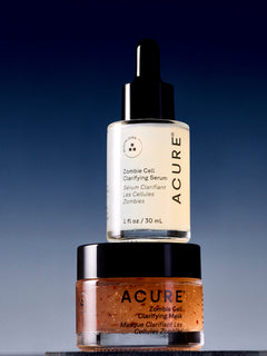 Acure's zombie claryfying serum and Zombie cell mask