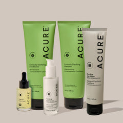ACURE Deep Hydration Hair Bundle – Curiously clarfying Shampoo, Conditioner & Leave-In Treatments for Dry, Curly & Damaged Hair