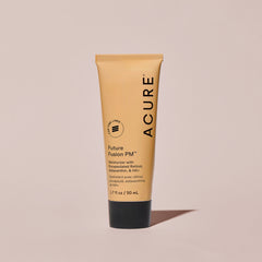 Acure Future Fusion PM tube on a beige background