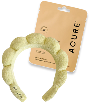 Yellow headband with packaging on a white background