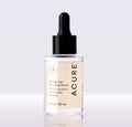 Acure skincare serum bottle with dropper on a light gray background